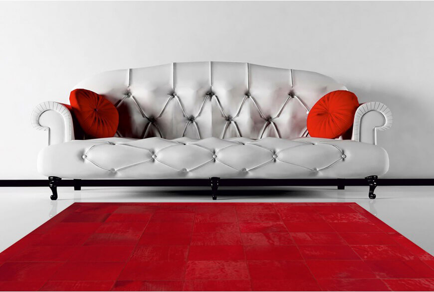 Andronicus Red Cowhide Rug