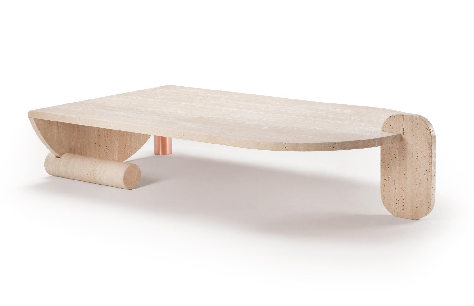 Playing Games Travertine Coffee Table