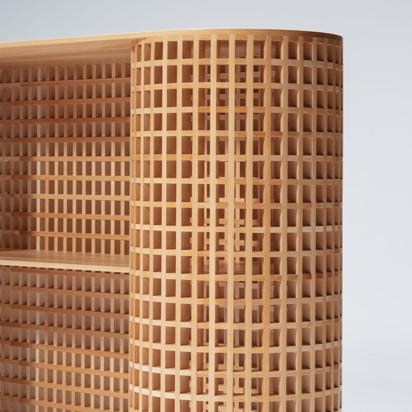 Textured Wooden Cabinet
