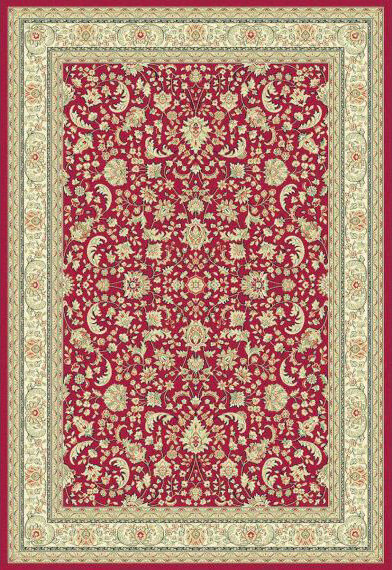 Border Red Oriental Rug ☞ Size: 60 x 115 cm