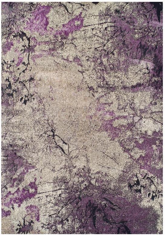 Purple Abstract VIntage Rug