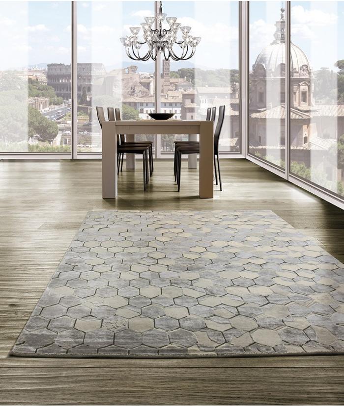 Honeycomb Hand-Knotted Rug ☞ Size: 8' 2" x 10' (250 x 300 cm)