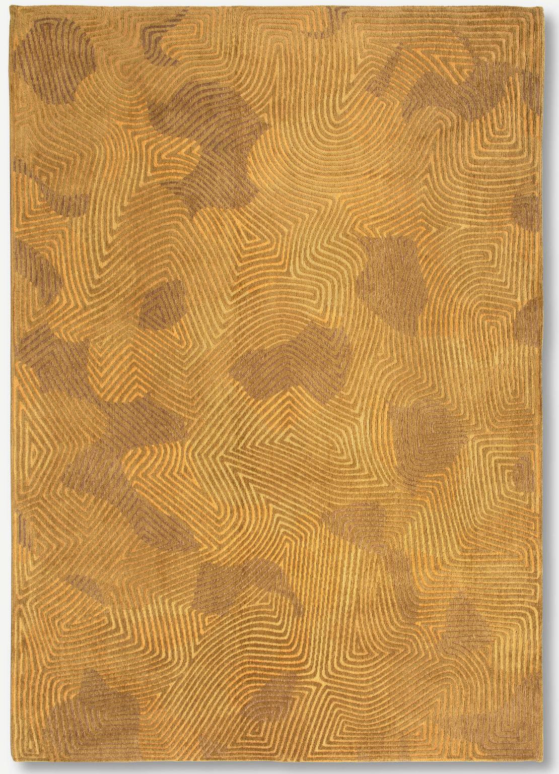 Gold Flatwoven Rug ☞ Size: 6' 7" x 9' 2" (200 x 280 cm)