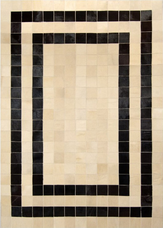 Nafplion Border Cowhide Rug | Size: 7' 10