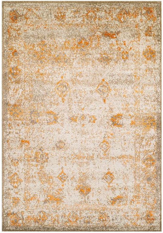 Abstract Yellow Vintage Rug