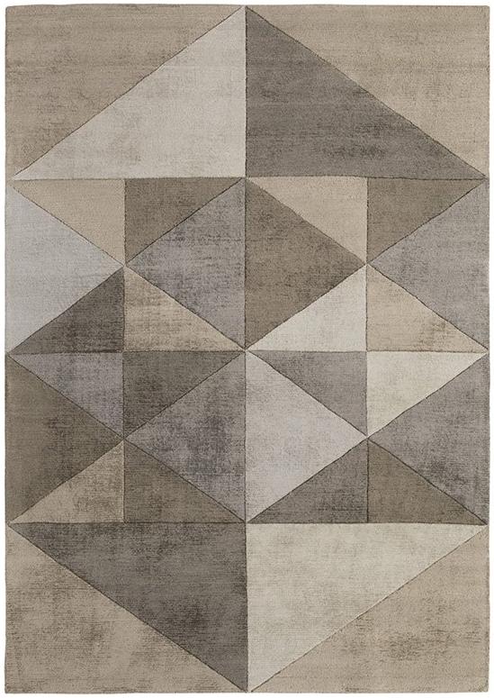 Triangles Biege Handwoven Rug
