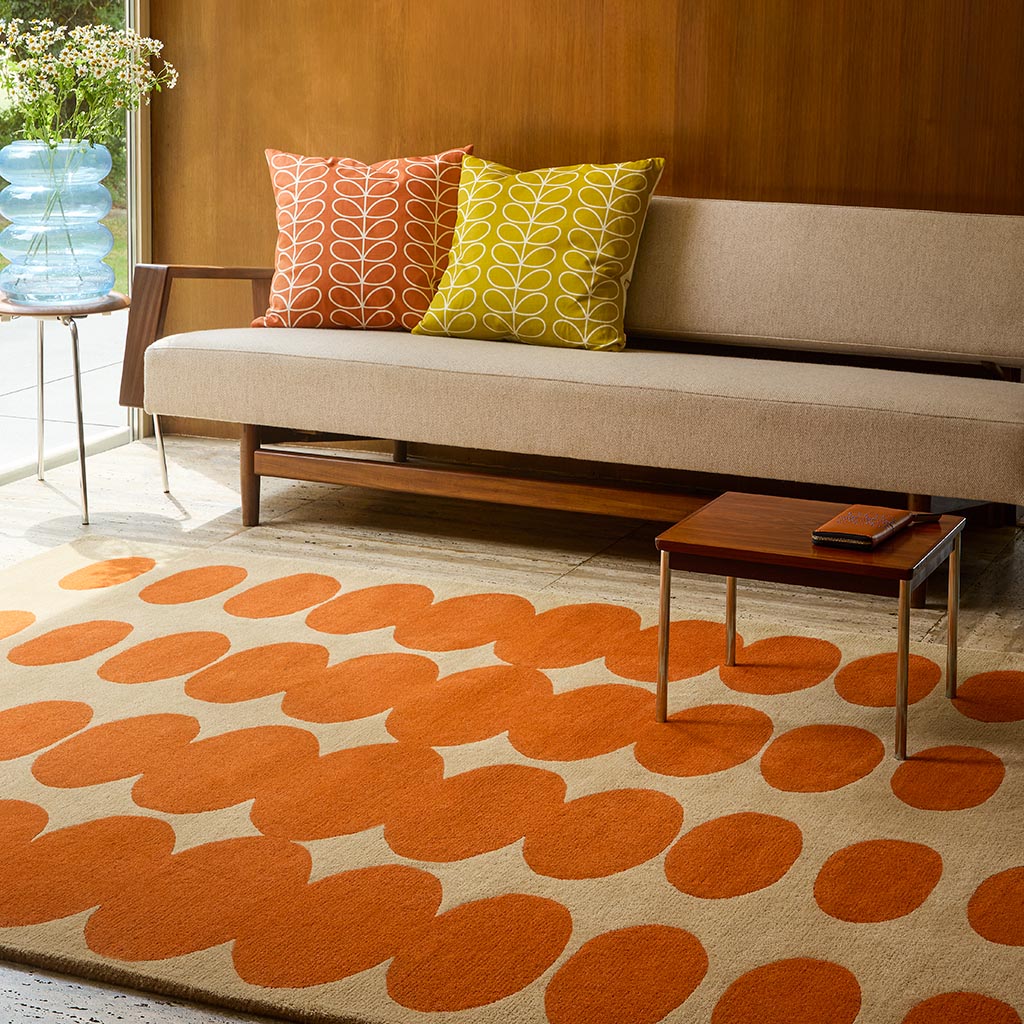 Optical Orange / Sand Rug | Size: 3' 11