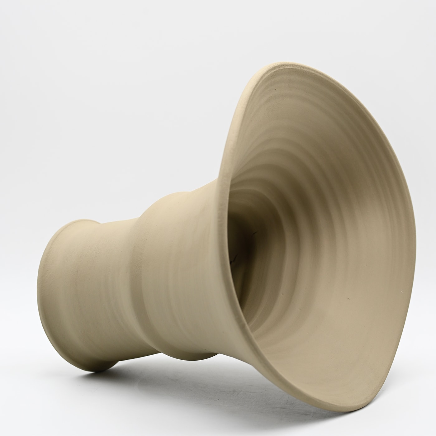 Beige Hand Sculptured Vase