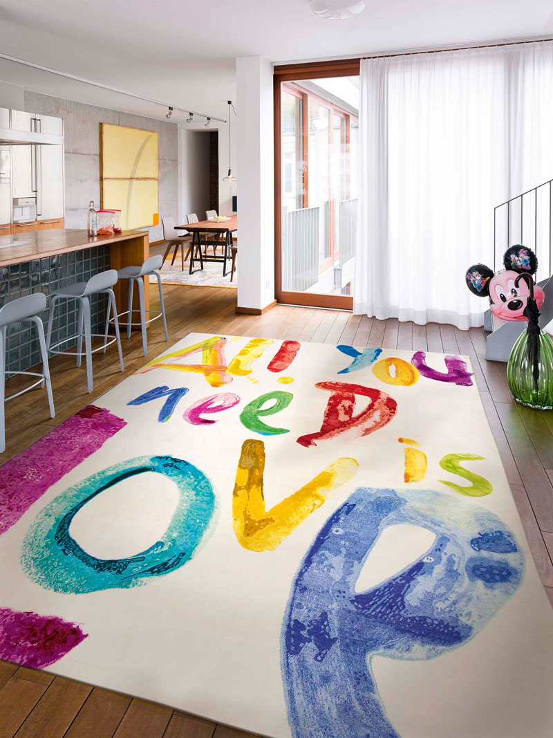 All You need is Love Hand Knotted Rug