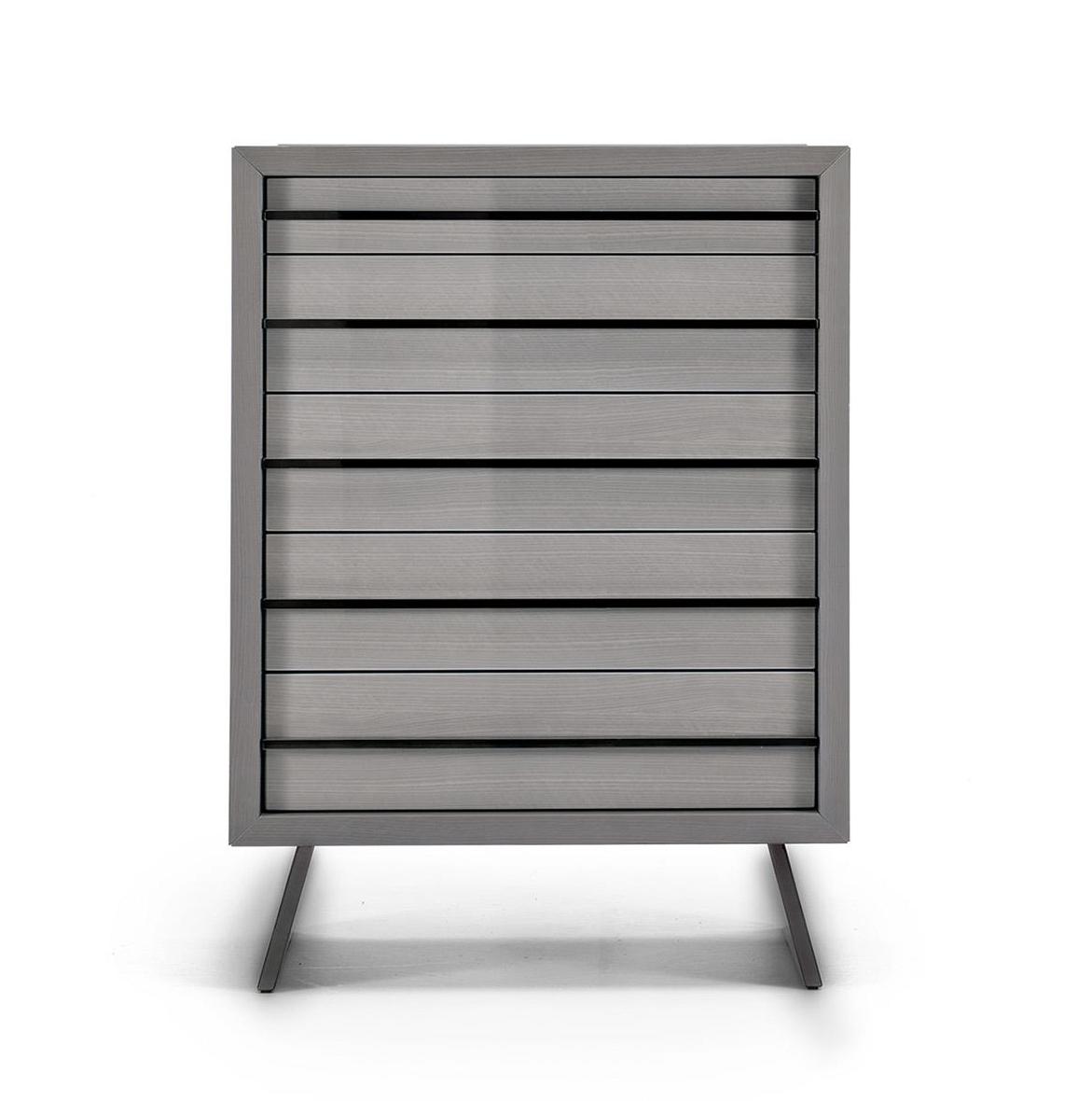 Modern Five-Drawer Dresser with Metal Handle