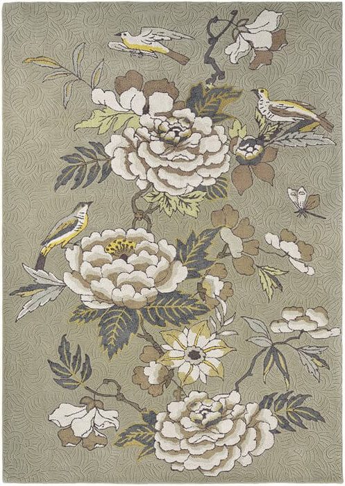Floral Wool & Viscose Rug