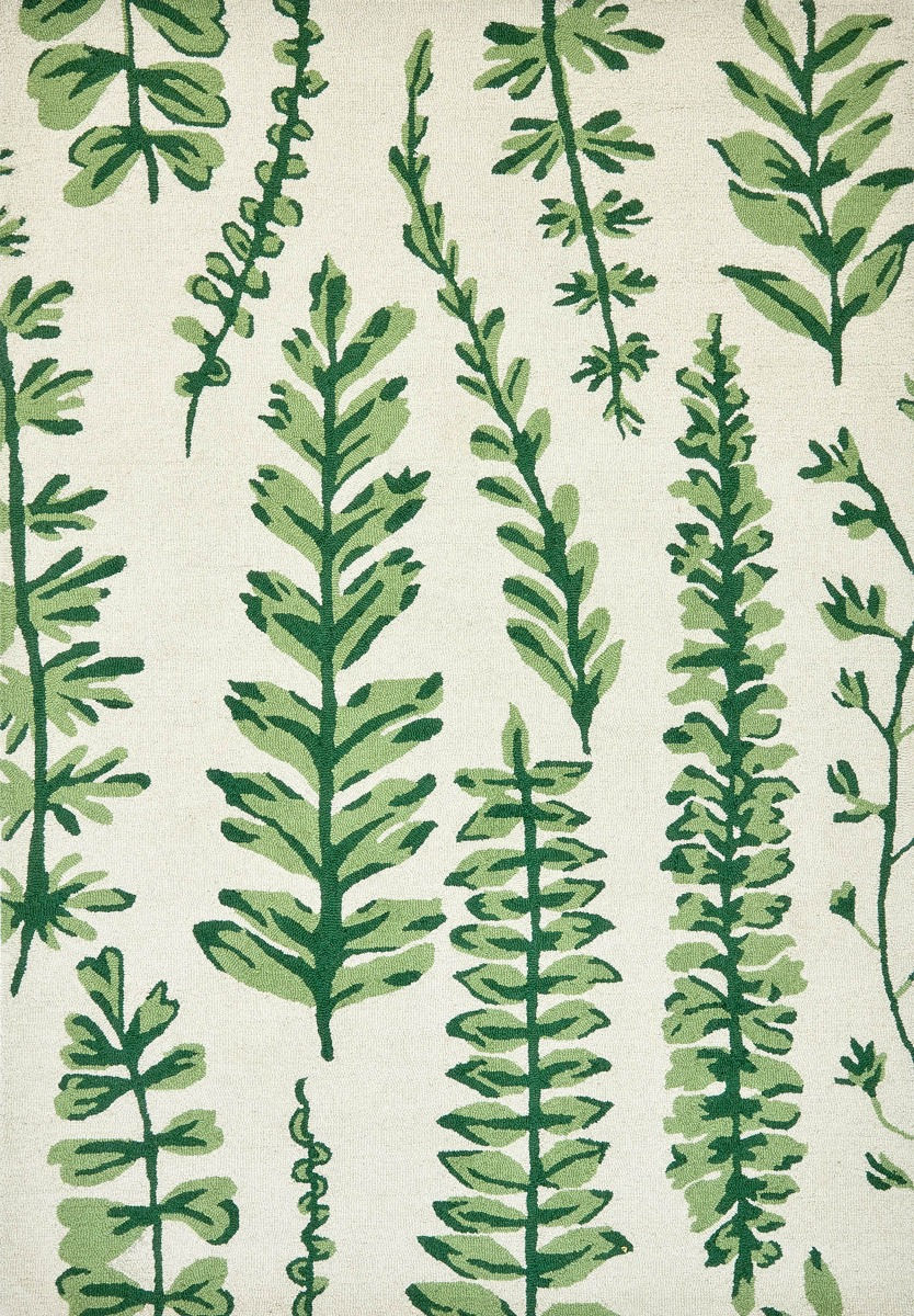 Ferns-Juniper Rug ☞ Size: 4' x 6' (120 x 180 cm)