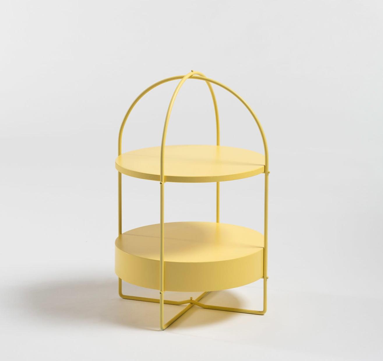 Contemporary Yellow Side Table
