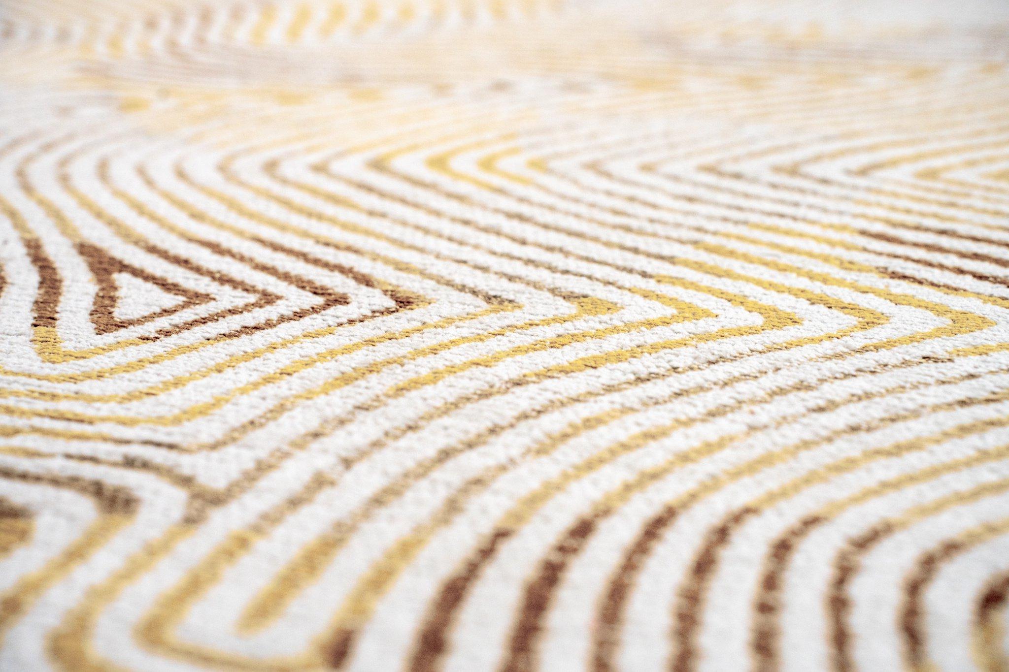 Yellow Hippy Round Rug