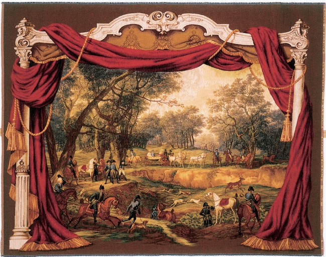 Napoleonic Walk Scene Tapestry