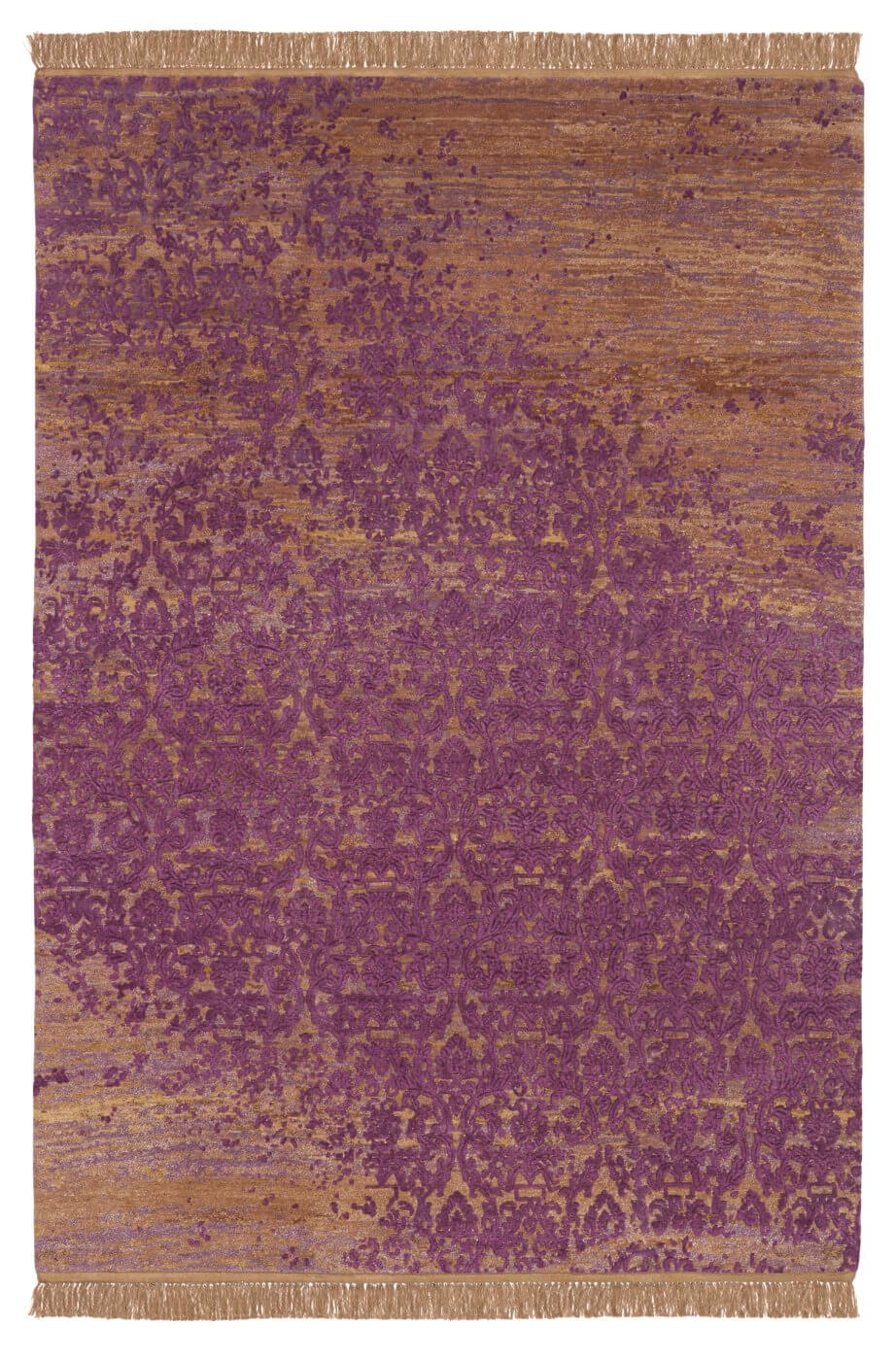 Hand-Knotted Vintage Style Purple Rug