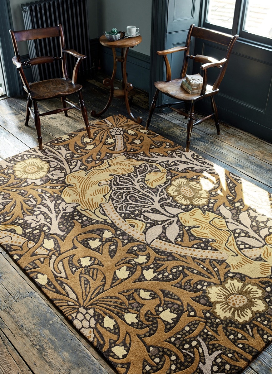 Seaweed Designer Yellow Handtufted Rug