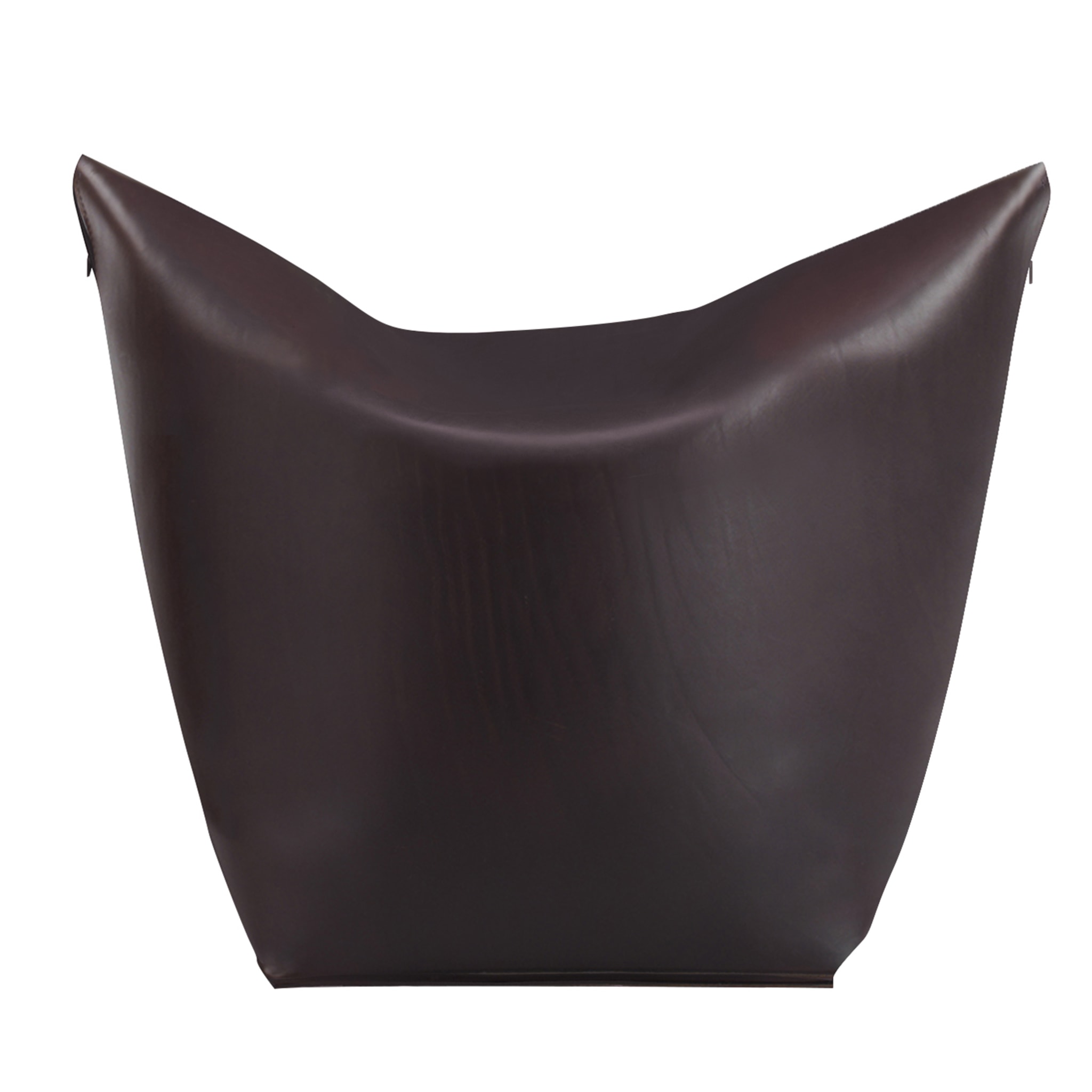 Mao Brown Leather Bean Bag Chair