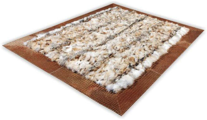 Coyote Croco Real Fur Rug