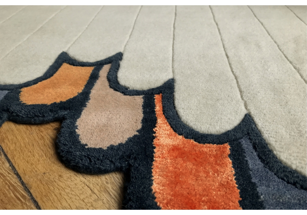 Rainbow Wool / Viscose Hand-Knotted Rug
