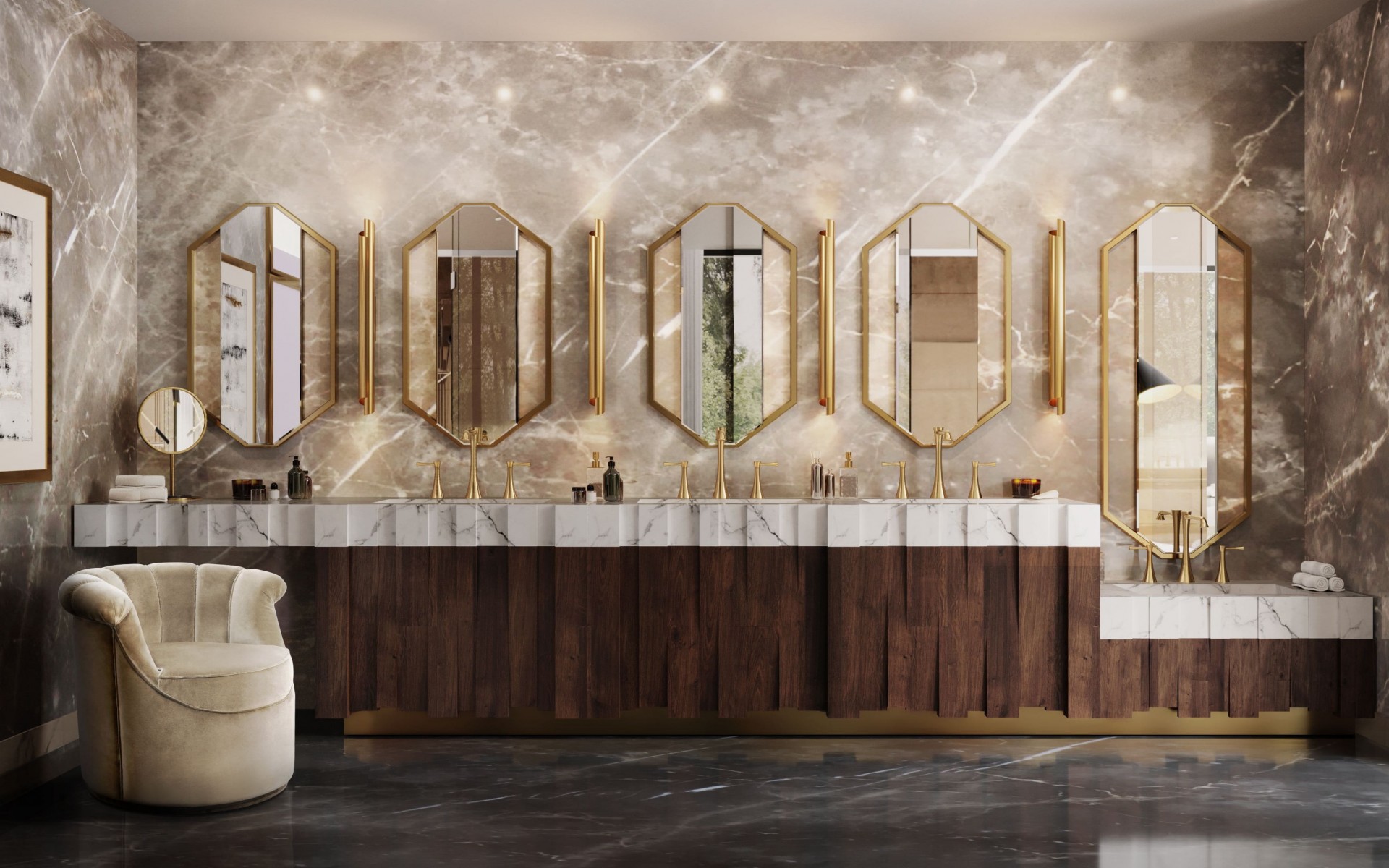 Geoglyph Vanity Cabinet - 1