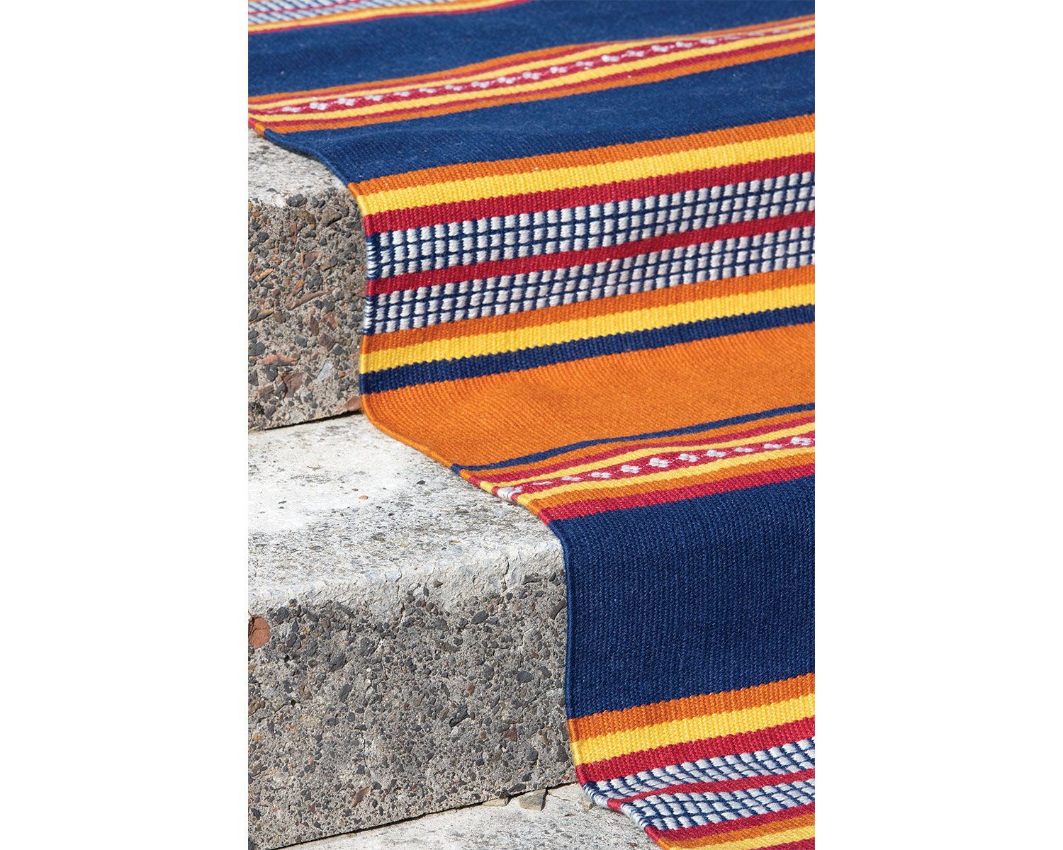 Designer Striped Red Outdoor Rug