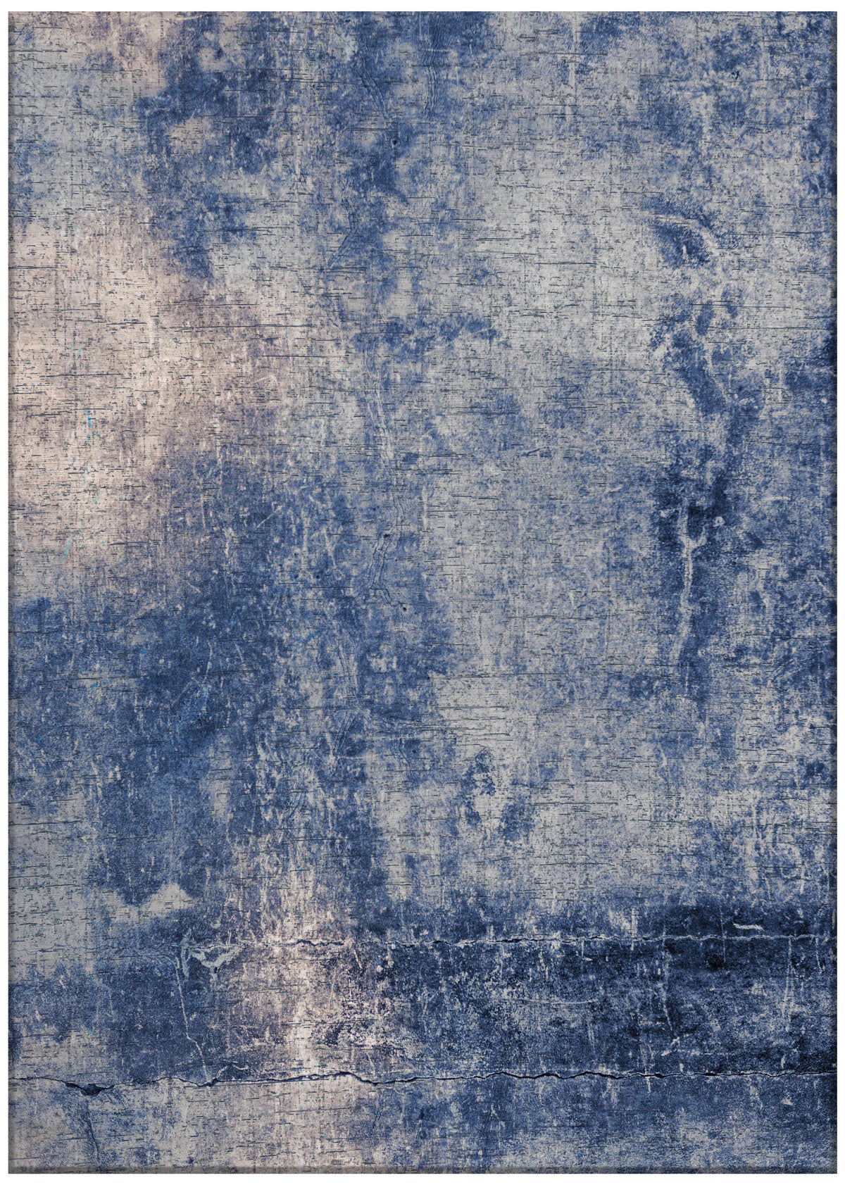 Blue Flatwoven Belgian Rug