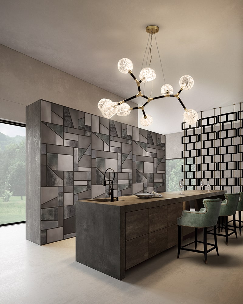 Multi-Shade Irregular Big Suspension Light