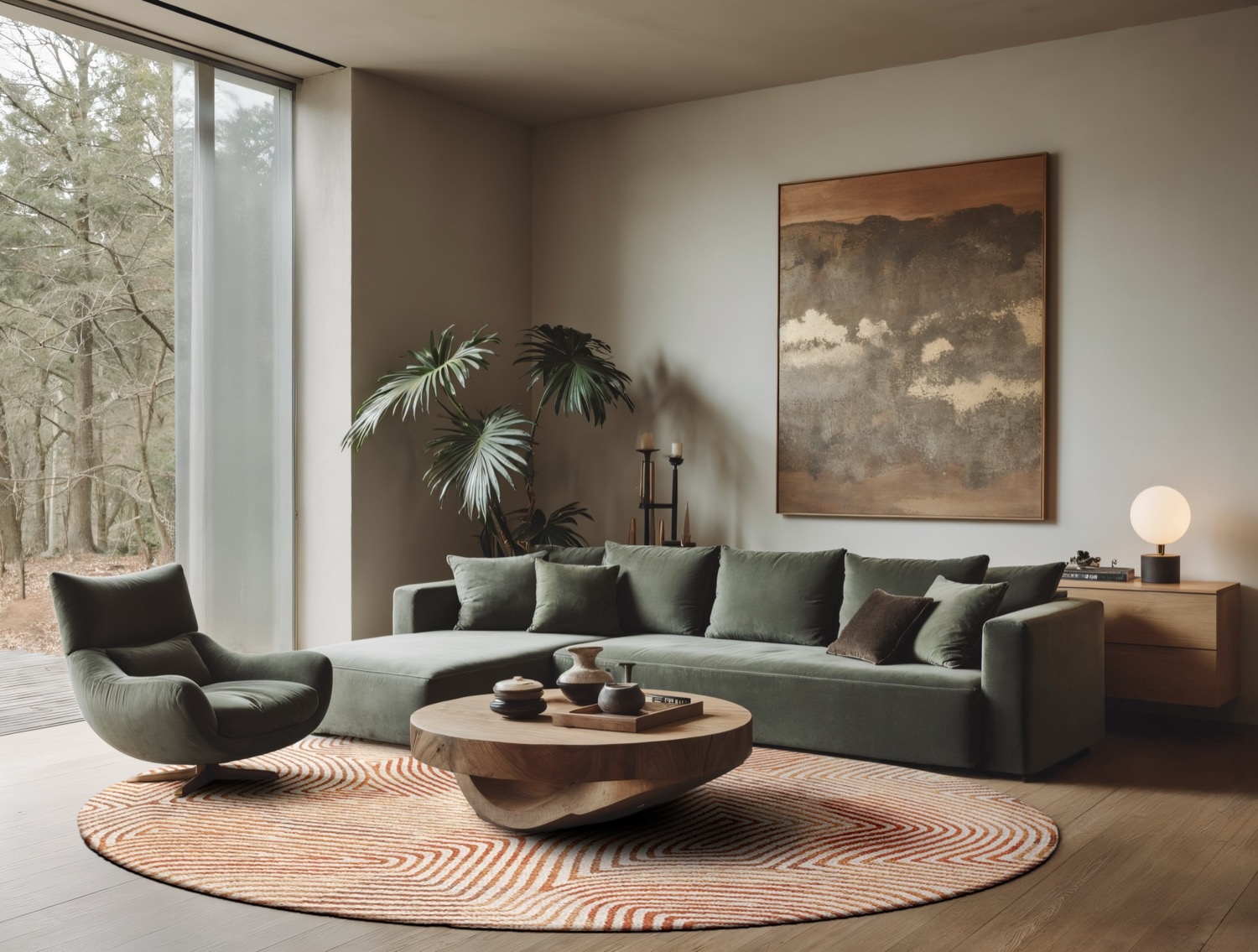 Indian Sand Round Rug