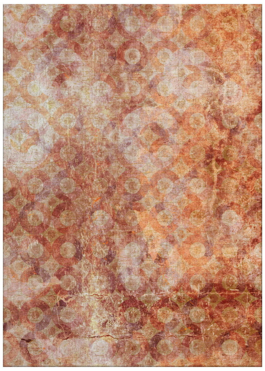 Drops Orange / Red Flatwoven Rug ☞ Size: 6' 7" x 9' 8" (200 x 295 cm)