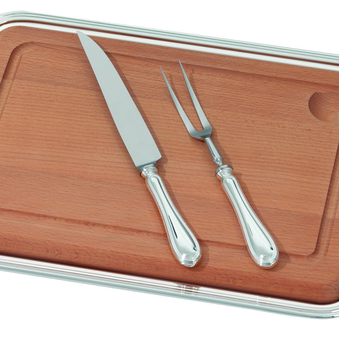 Silver-Plated Tray Carving Set