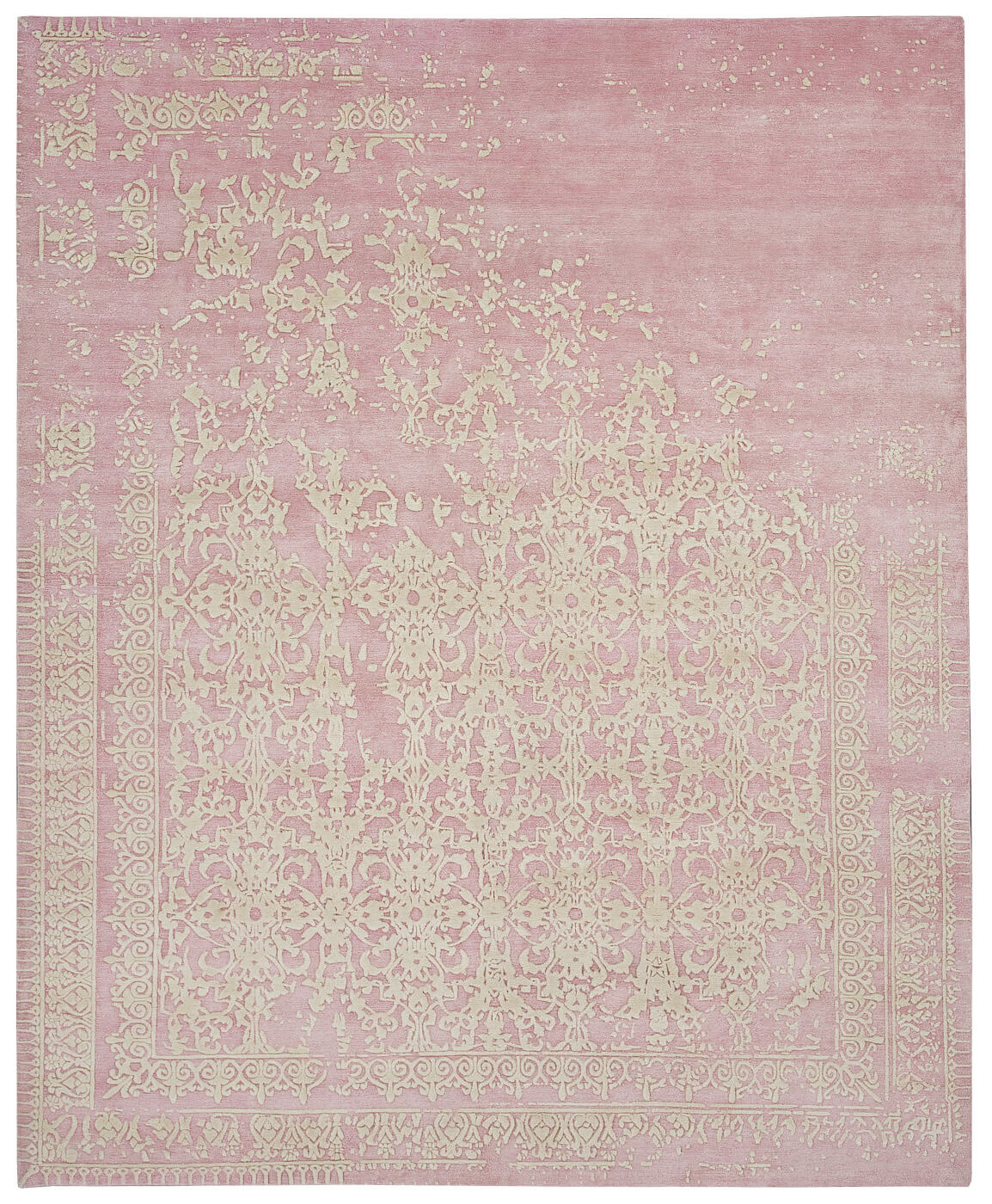 Wool / Silk Ferrara Pink Rug