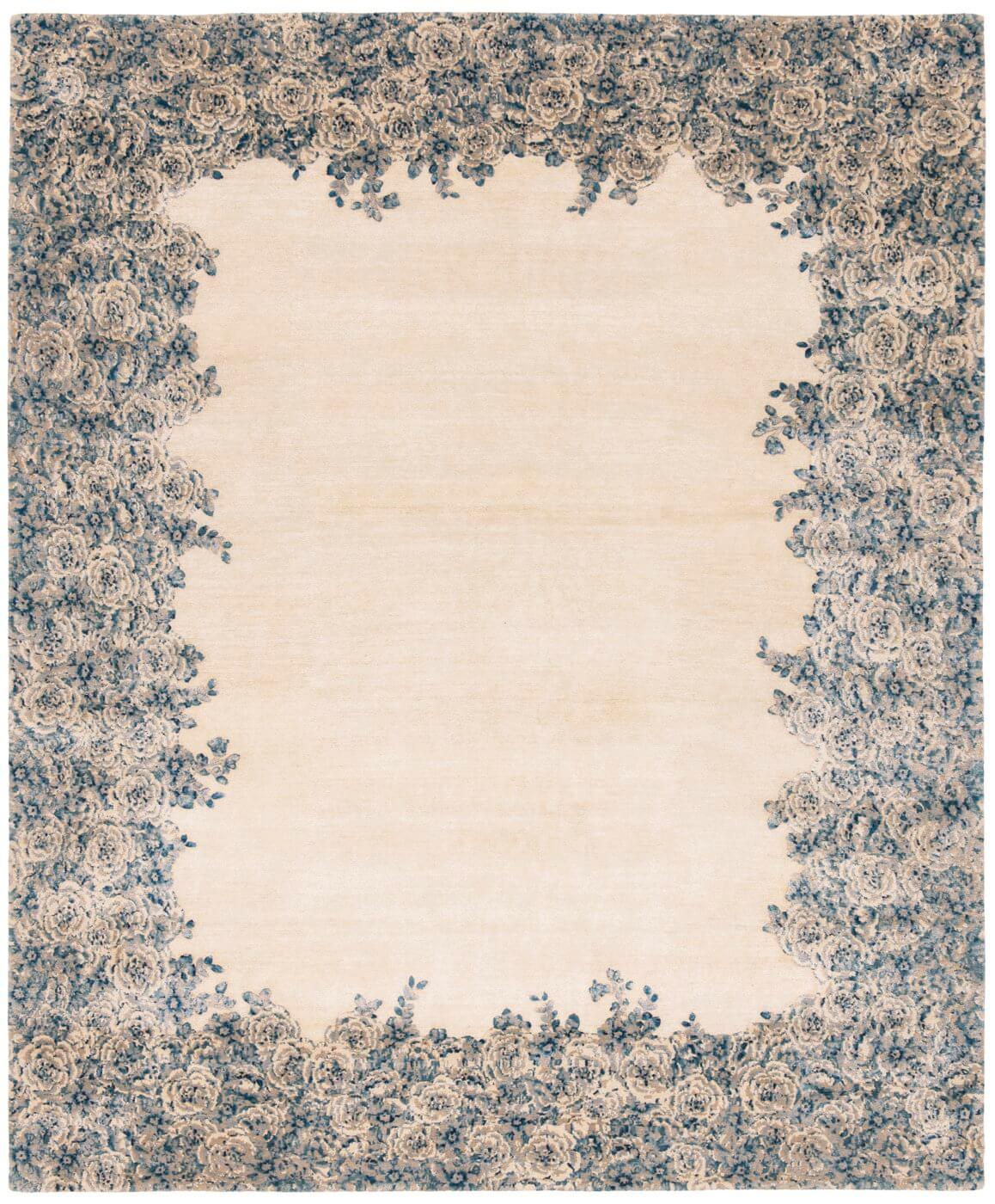 Hand-knotted Wool / Silk Rug