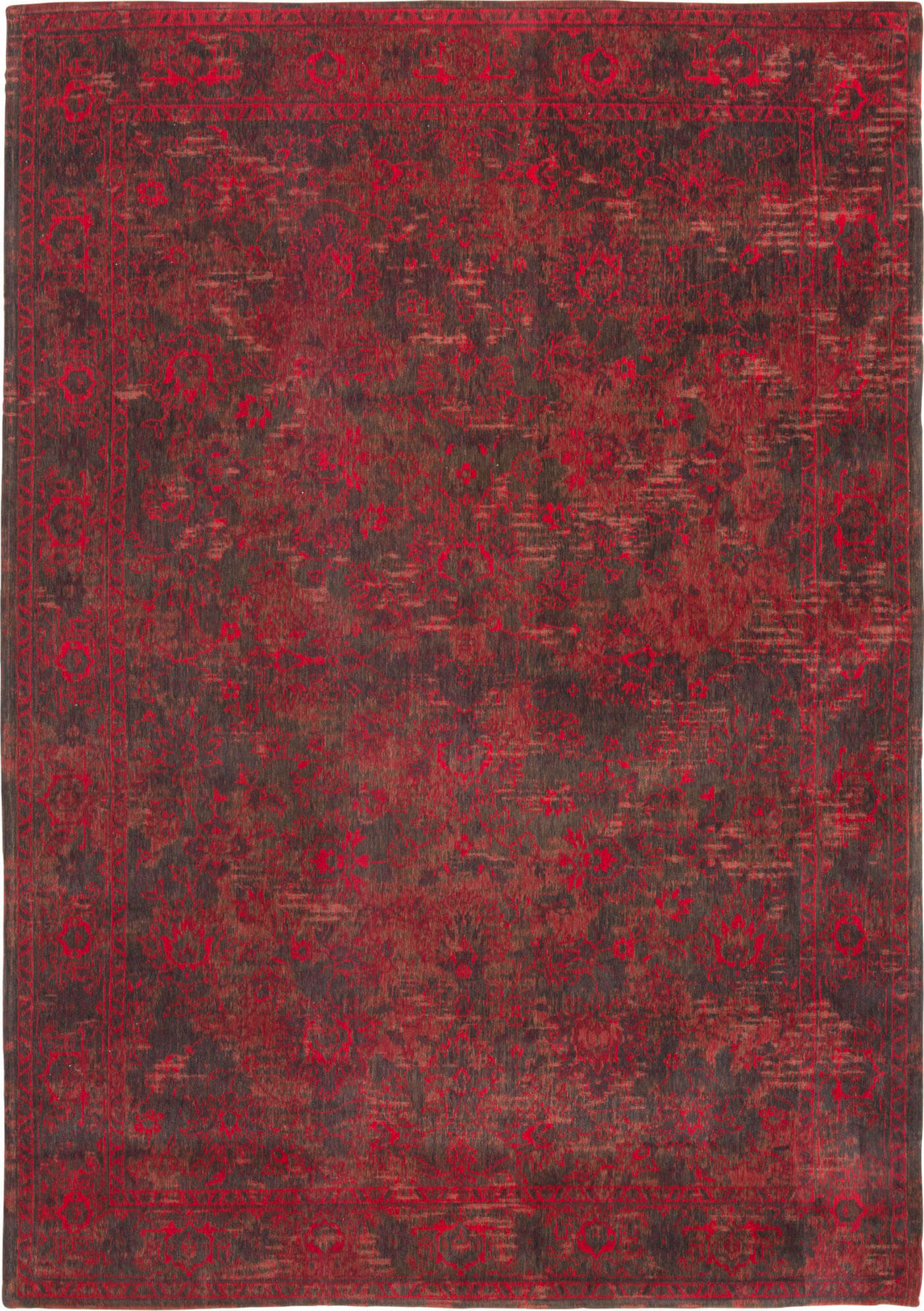 Grey Red Bright Persian Premium Rug ☞ Size: 7' 7" x 7' 7" (230 x 230 cm)