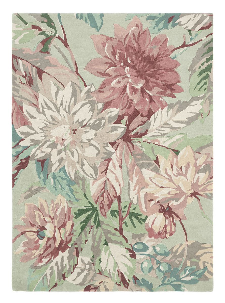 Dahlia and Rosehip Mulberry Handwoven Rug | Size: 4' 7
