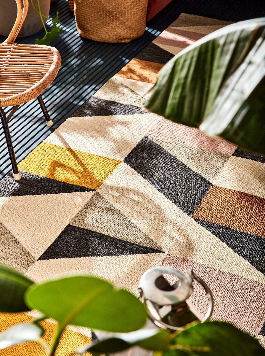 Geometric Multi Outdoor Handtufted Rug