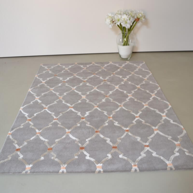 Empire Trellis Slate Handwoven Rug