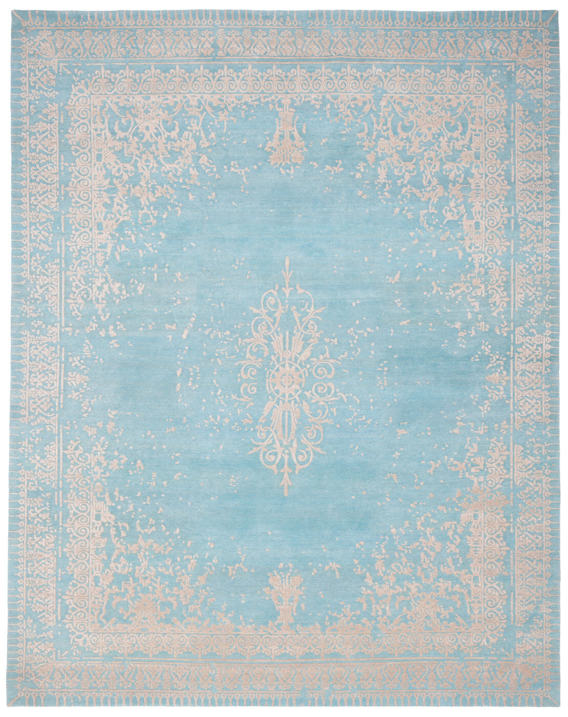 Wool / Silk Ferrara Blue Rug