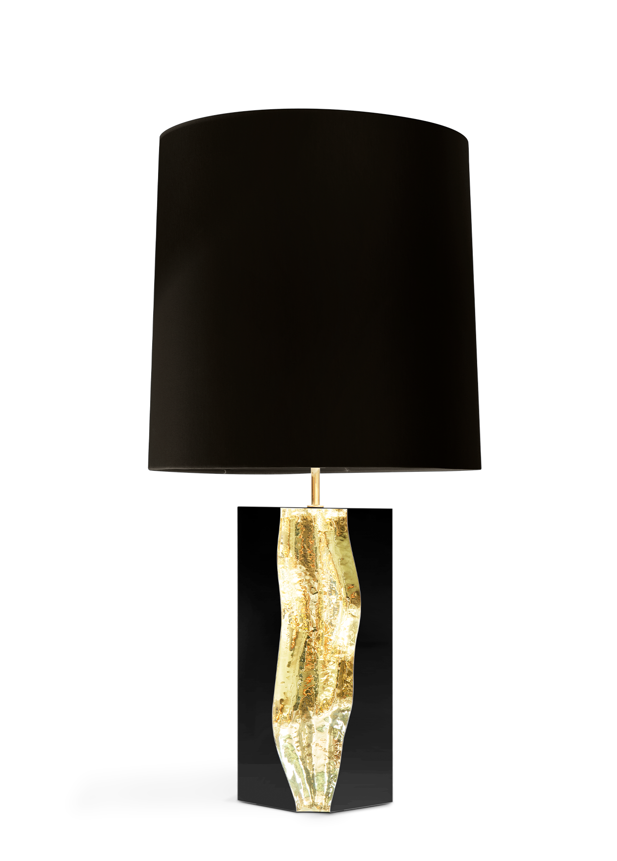 Glacier Black Table Lamp