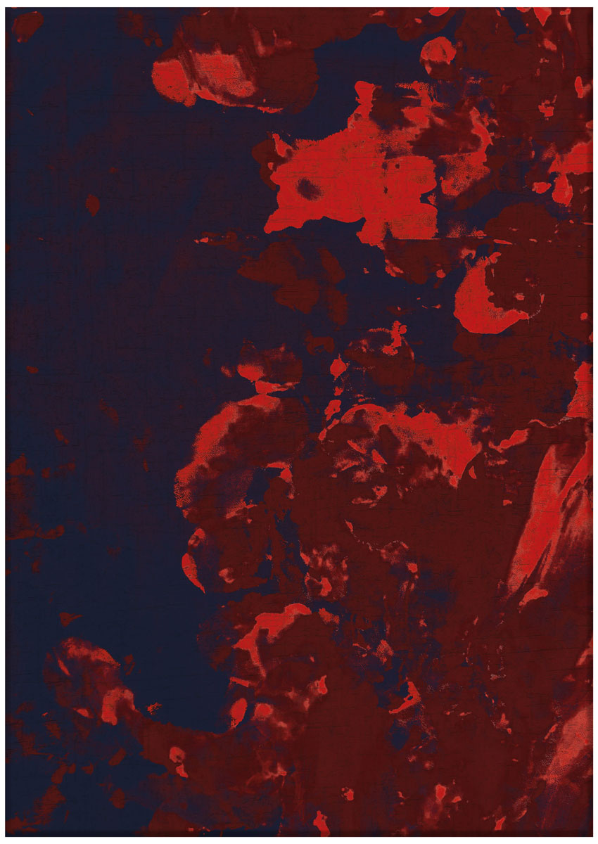 Late Shower Chinese Red Flatwoven Rug