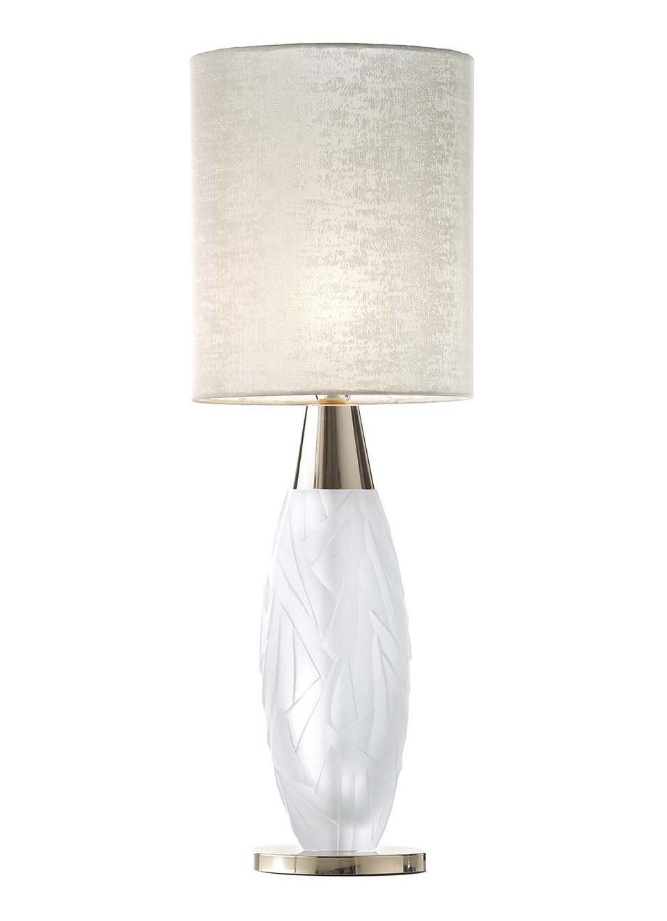 Soft Gold Table Lamp with Hand-Cut Matt Crystal