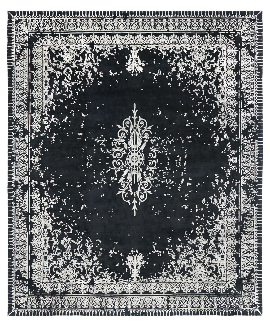 Ferrara Black & White Medallion Rug