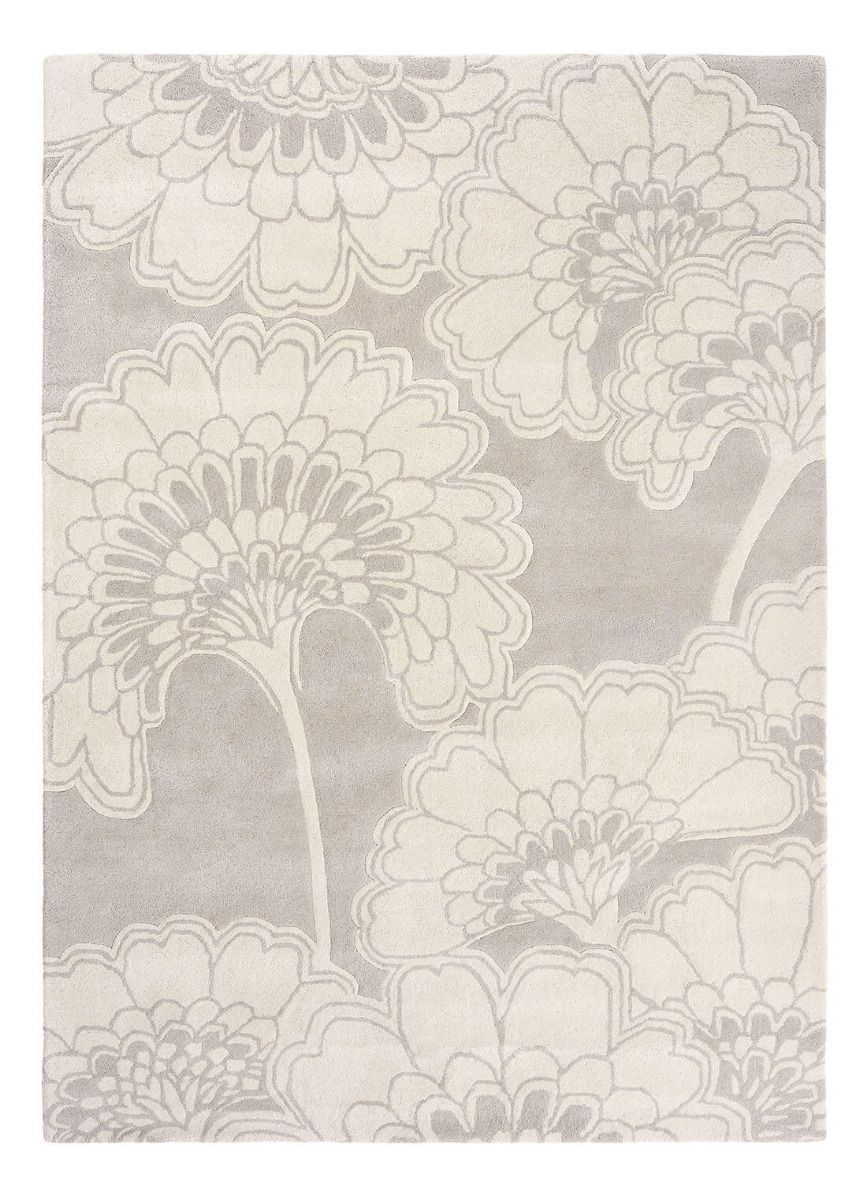 Floral Oyster Handwoven Rug ☞ Size: 170 x 240 cm