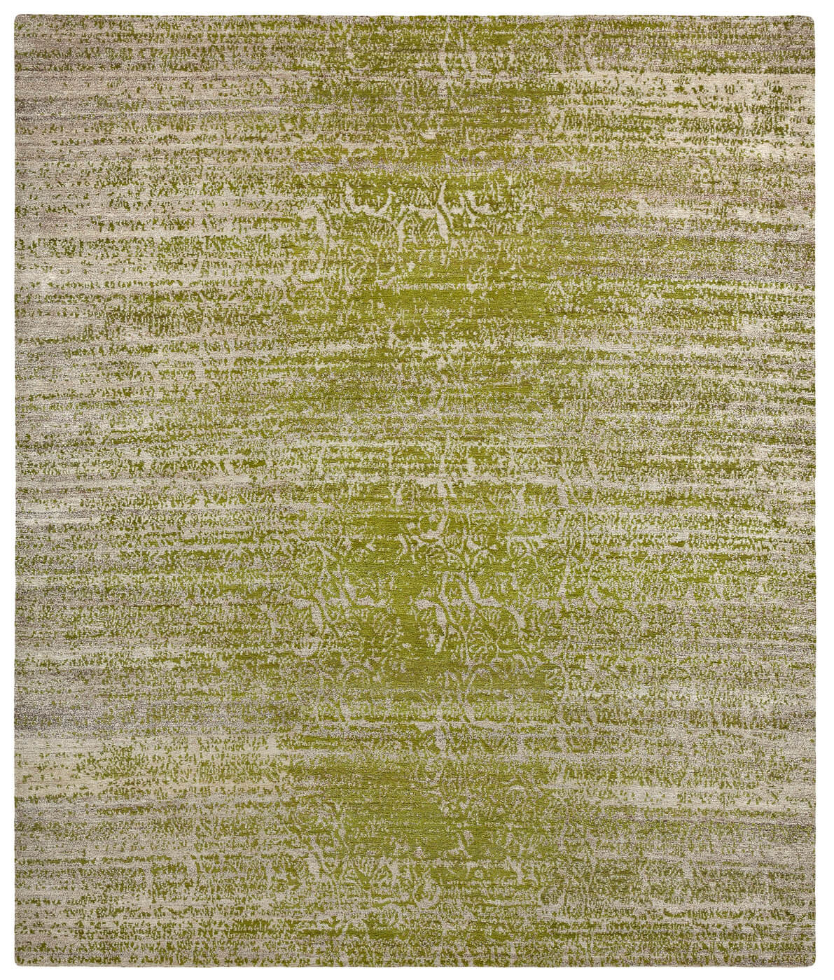 Green Hand-Knotted Rug