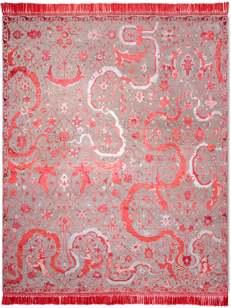 Tabriz Red Hand Woven Rug