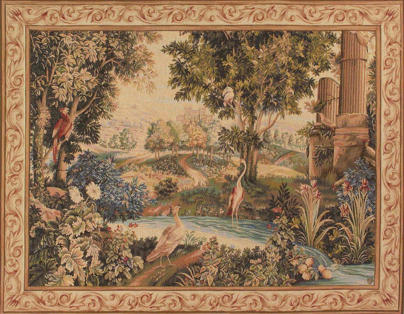 Castle Greenery (Square) Tapestry