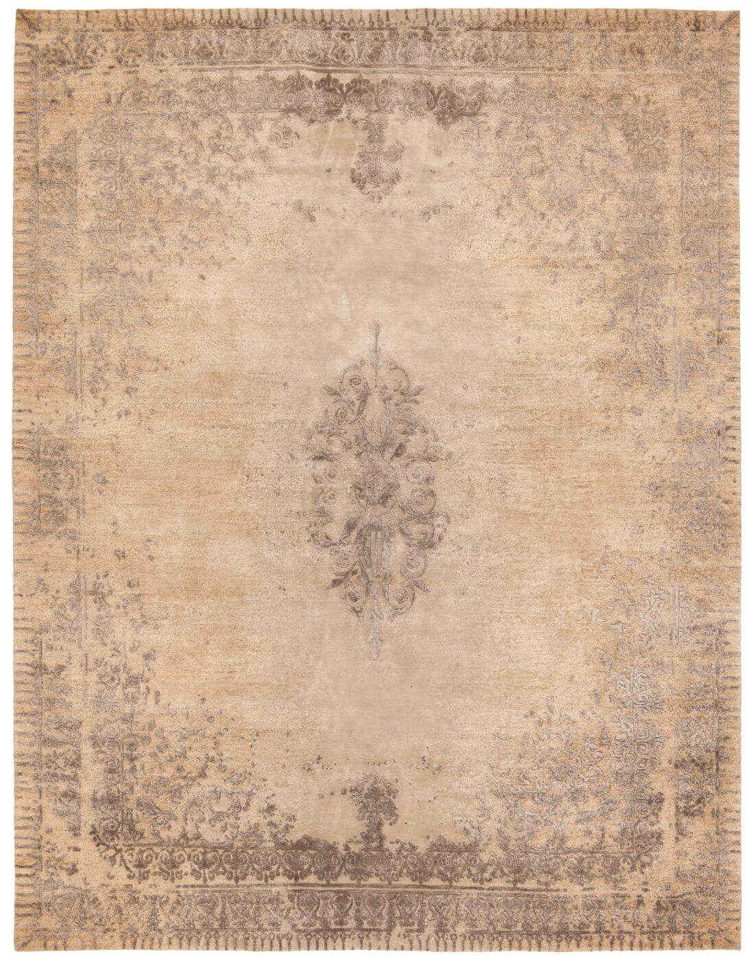 Wool / Silk Ferrara Beige Rug