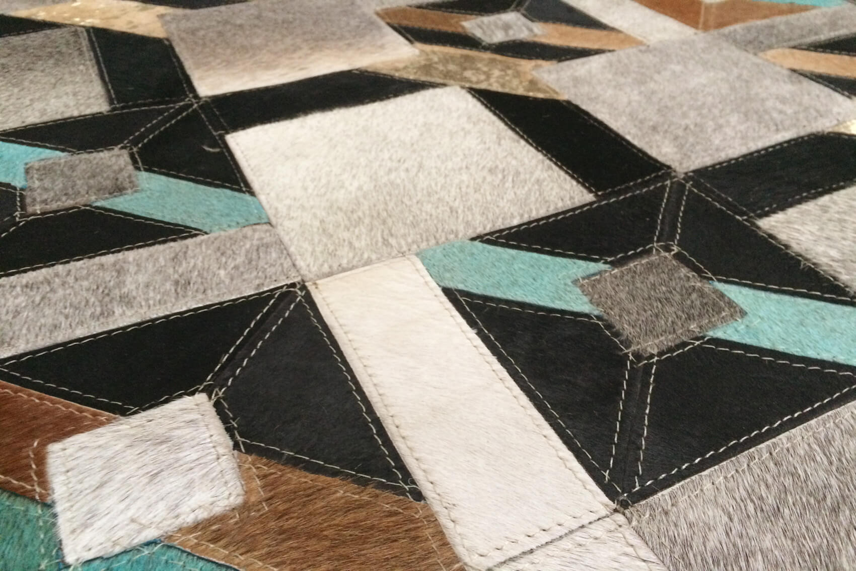 Nauvoo Cowhide Handwoven Rug