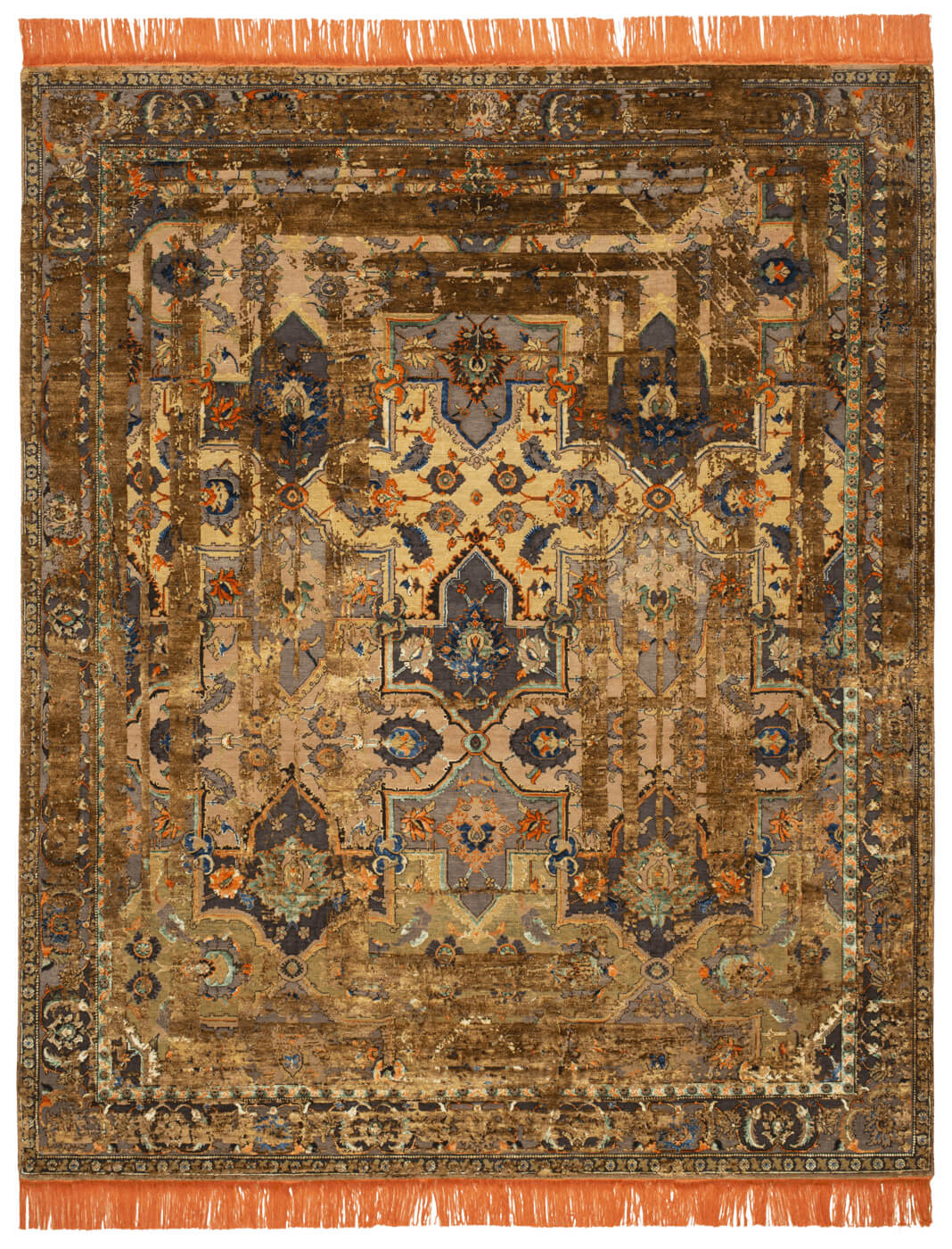 Oriental Polonaise Hand-Knotted Wool / Silk Rug