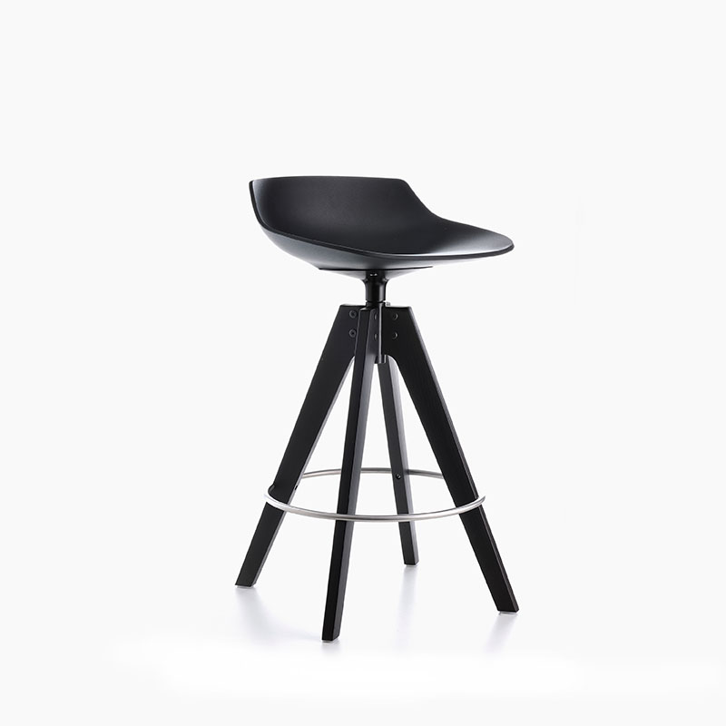 Flow Stool Steel Base ☞ Color: White ☞ Dimensions: Height 65 cm